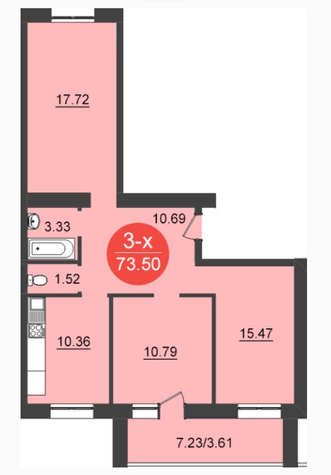 продаю 3-комн. квартиру в новостройке, Диктора Левитана ул 44, 8/14, площадь: общая 73.50 кв.м., жилая 42.00 кв.м., кухня 10.36 кв.м. продаю 3-комн. квартиру в новостройке, Диктора Левитана ул 44, 8/14, площадь: общая 73.50 кв.м., жилая 42.00 кв.м., кухня 10.36 кв.м.